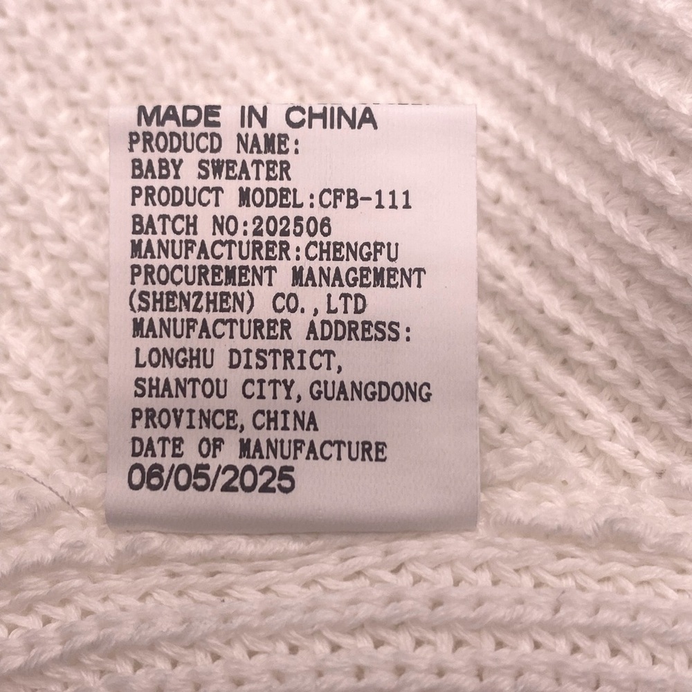 NWOT Toddler Cozy White Knit Sweater Size 18-24 (Girl or Boy) - Picture 5 of 6